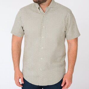 Vustra Men's SZ L Organic Cotton Uptown Button-Down Shirt Style SS22-003 NWT $90